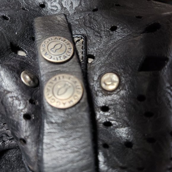 Daisy Center Studded Large Campomaggi Shopper Black NWT - Picture 7 of 11